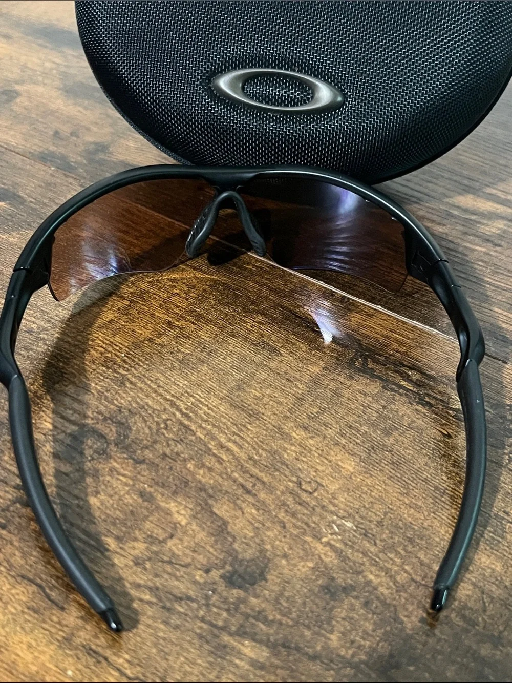 Oakley Radar Black Frame Sunglasses with Brown Lenses